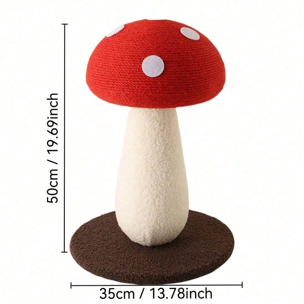 Mushroom Cat Scratching Post Unique Design, Sisal Wrapped, Ideal For Medium And Small Cats, No Assembly Required Cat Stu