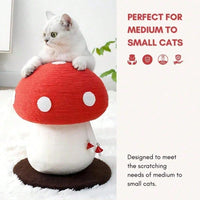 Mushroom Cat Scratching Post Unique Design, Sisal Wrapped, Ideal For Medium And Small Cats, No Assembly Required Cat Stu