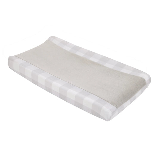 Rustic Farmhouse Super Soft Gray and White Buffalo Check Changing Pad Cover - BIG FRENCHIES