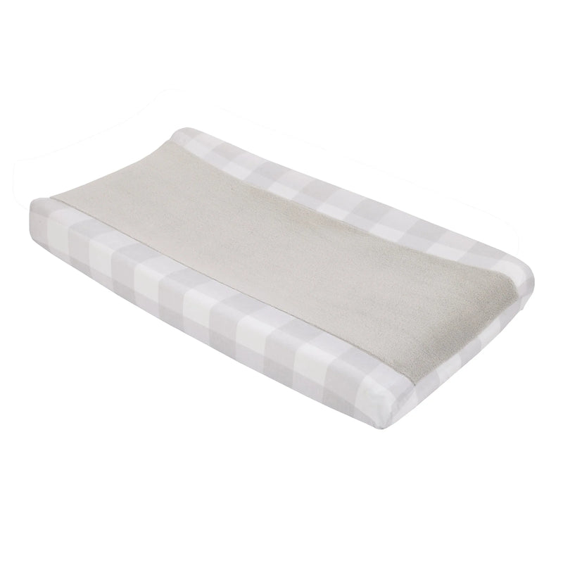 Rustic Farmhouse Super Soft Gray and White Buffalo Check Changing Pad Cover - BIG FRENCHIES