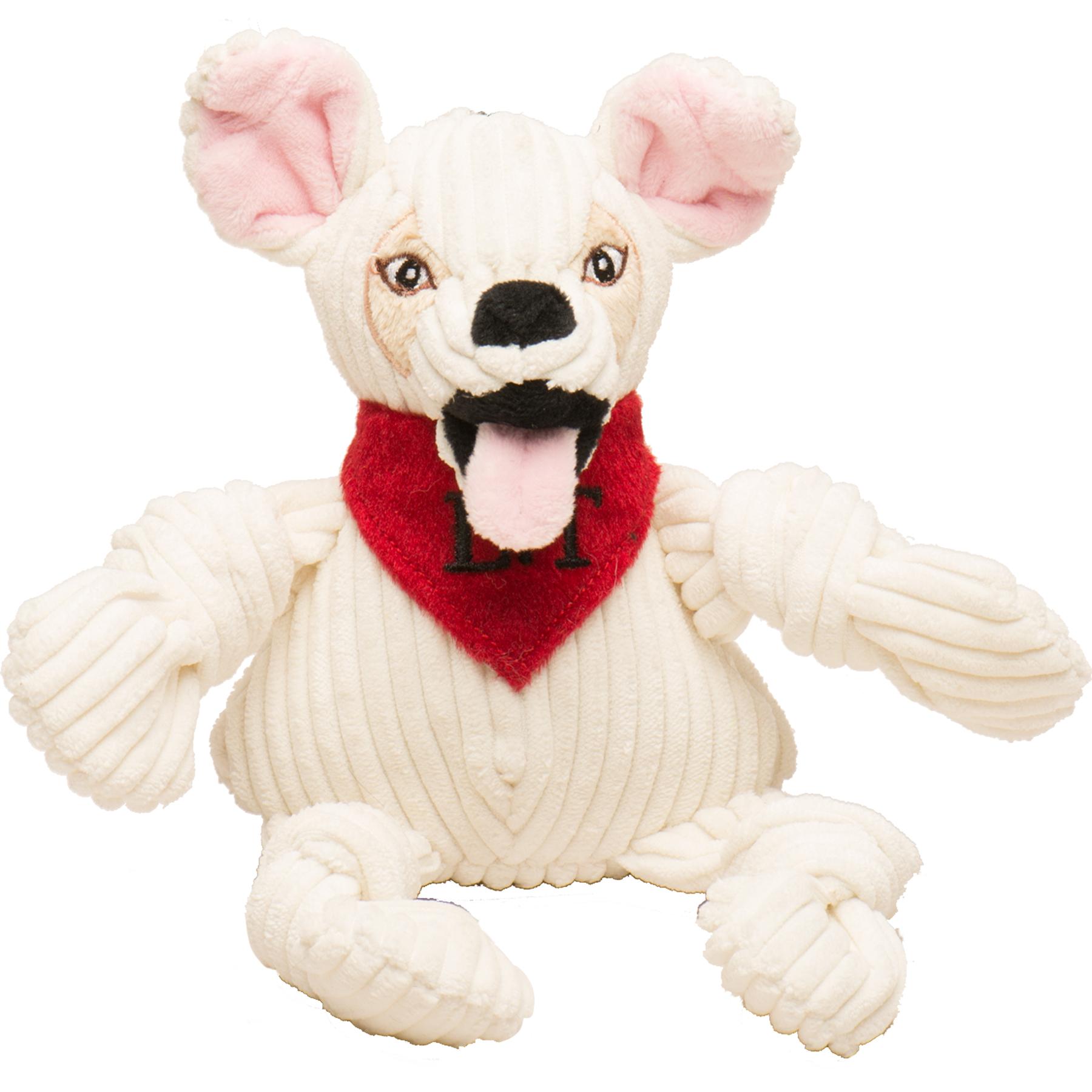 HuggleCause™, Living Free Animal Sanctuary, Little Tyke (L.T.) Knottie® Plush Dog Toy, Small - BIG FRENCHIES