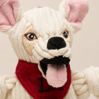 HuggleCause™, Living Free Animal Sanctuary, Little Tyke (L.T.) Knottie® Plush Dog Toy, Small - BIG FRENCHIES