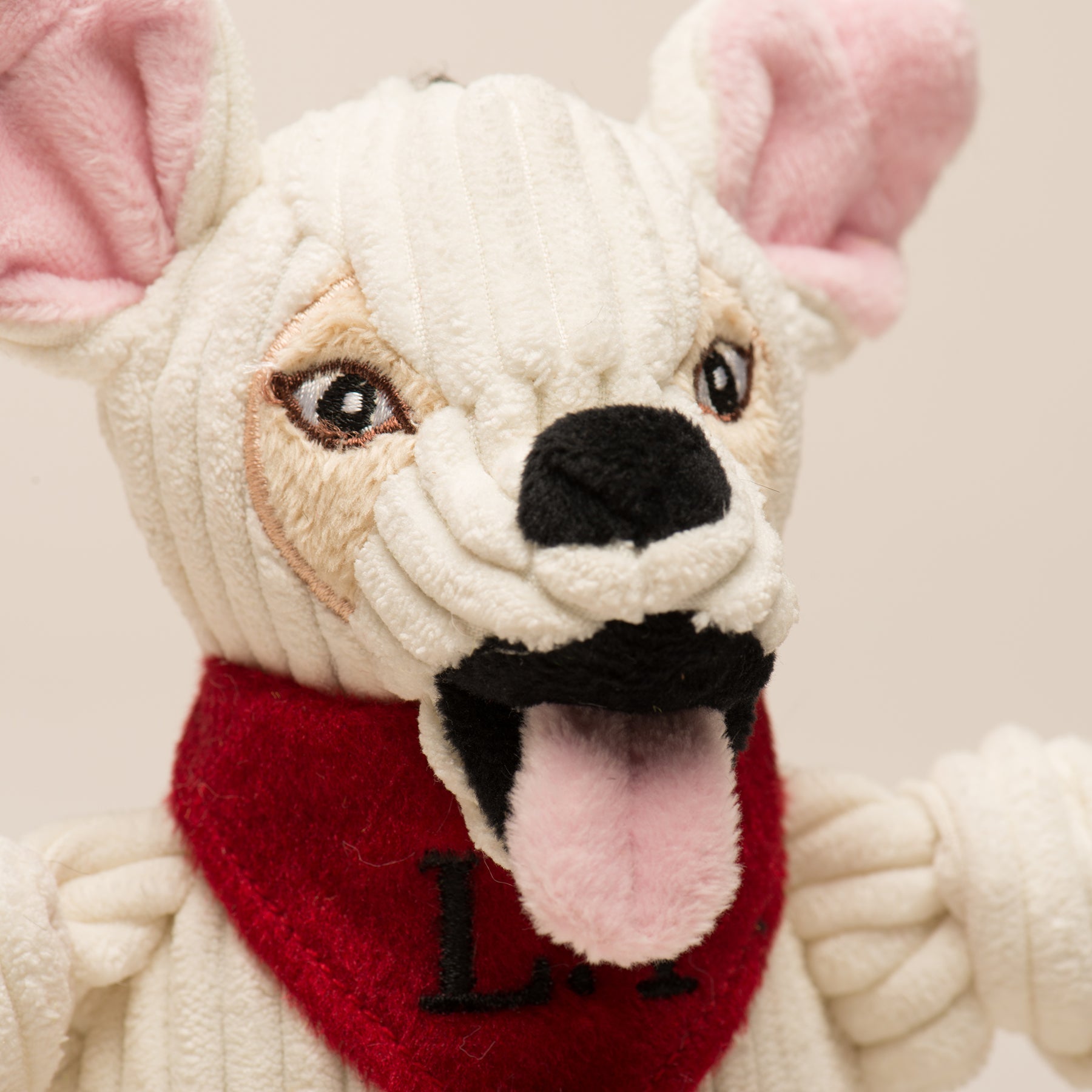 HuggleCause™, Living Free Animal Sanctuary, Little Tyke (L.T.) Knottie® Plush Dog Toy, Small - BIG FRENCHIES