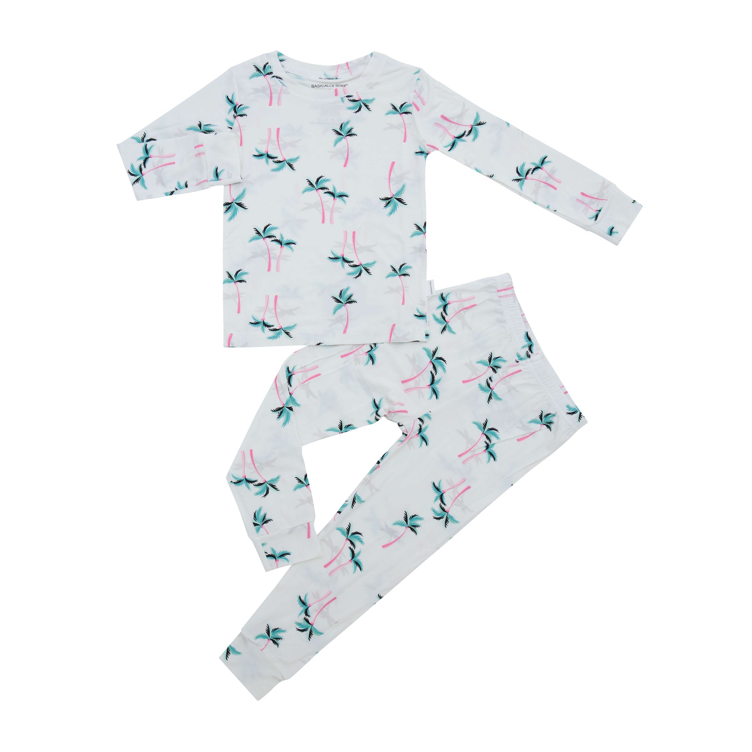 Miami Palm Tree White Two-Piece Set