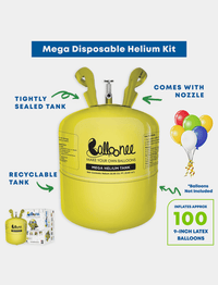 Balloonee Mega Disposable Helium Tank Party Kit - BIG FRENCHIES