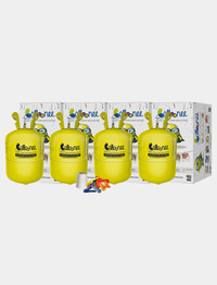 Balloonee Standard Disposable Helium Party Kit - Combo Pack of 4 - BIG FRENCHIES