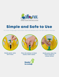 Balloonee Standard Disposable Helium Party Kit - BIG FRENCHIES