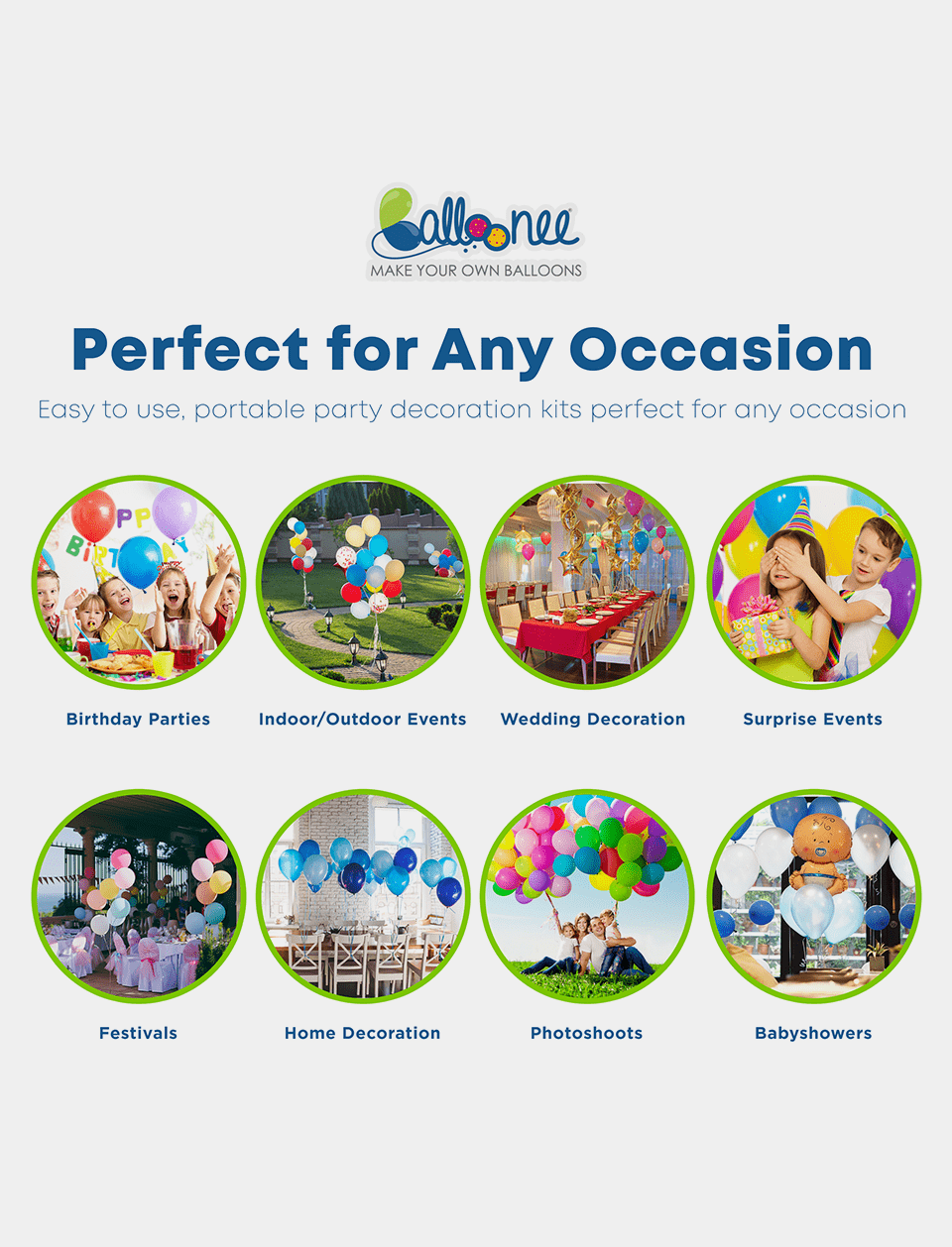 Balloonee Standard Disposable Helium Party Kit - BIG FRENCHIES
