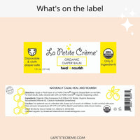 Organic French Diaper Cream by La Petite Crème (1 oz)