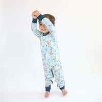 Bamboo Crescent Zipp Jammies - Critter Hollow - BIG FRENCHIES