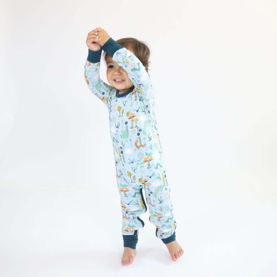 Bamboo Crescent Zipp Jammies - Critter Hollow - BIG FRENCHIES