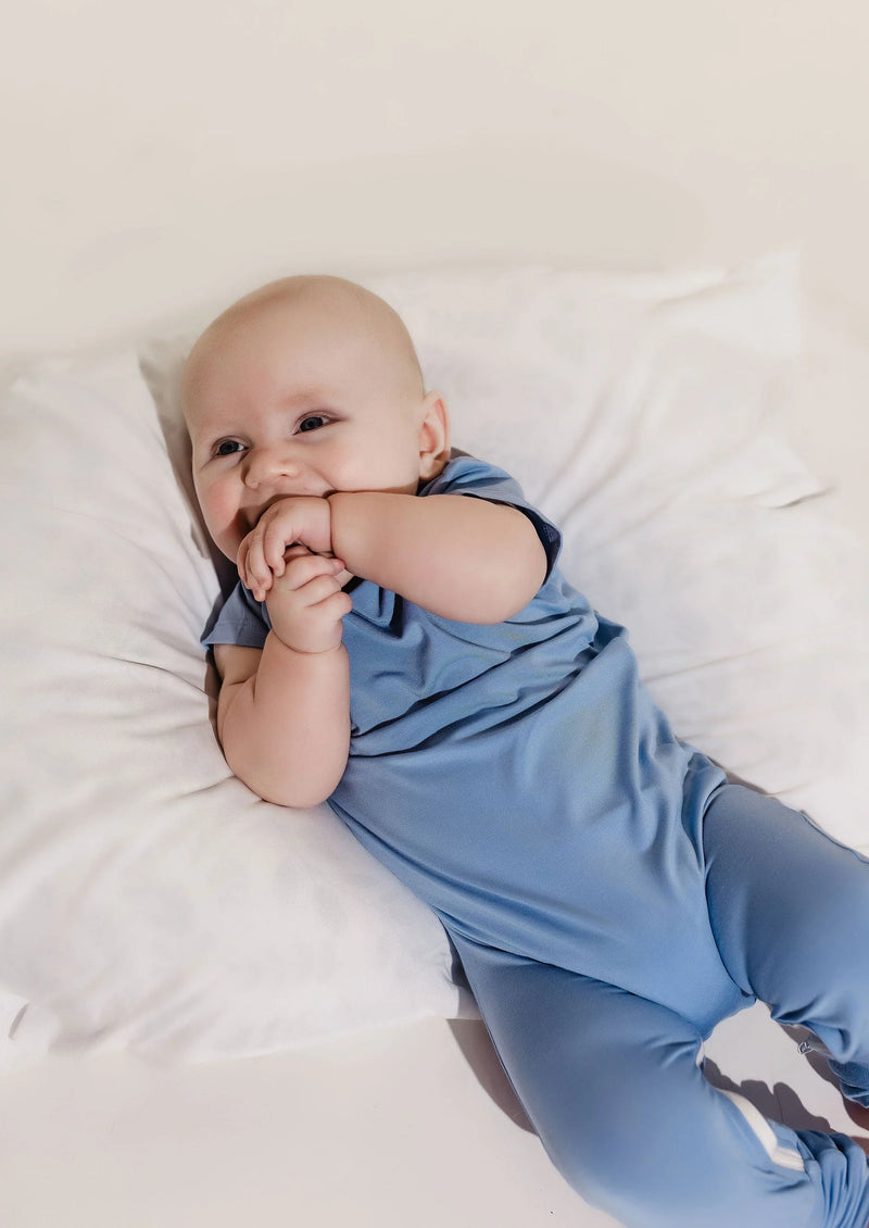 Ocean Bamboo Lyocell Zip Romper - BIG FRENCHIES