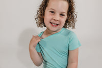 Mint Bamboo Lyocell Zip Romper