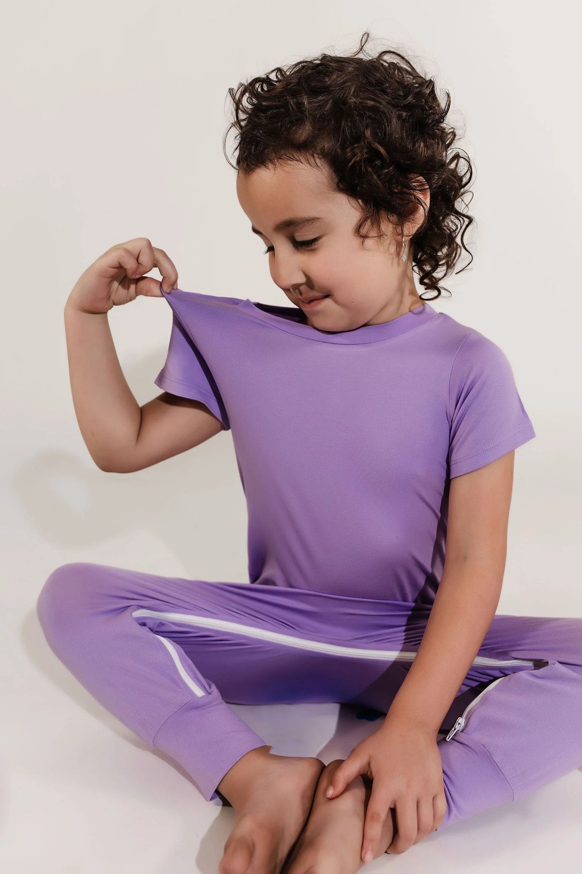 Lavender Bamboo Lyocell Zip Romper - BIG FRENCHIES