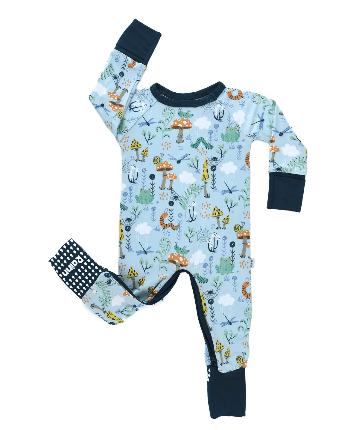 Bamboo Crescent Zipp Jammies - Critter Hollow - BIG FRENCHIES