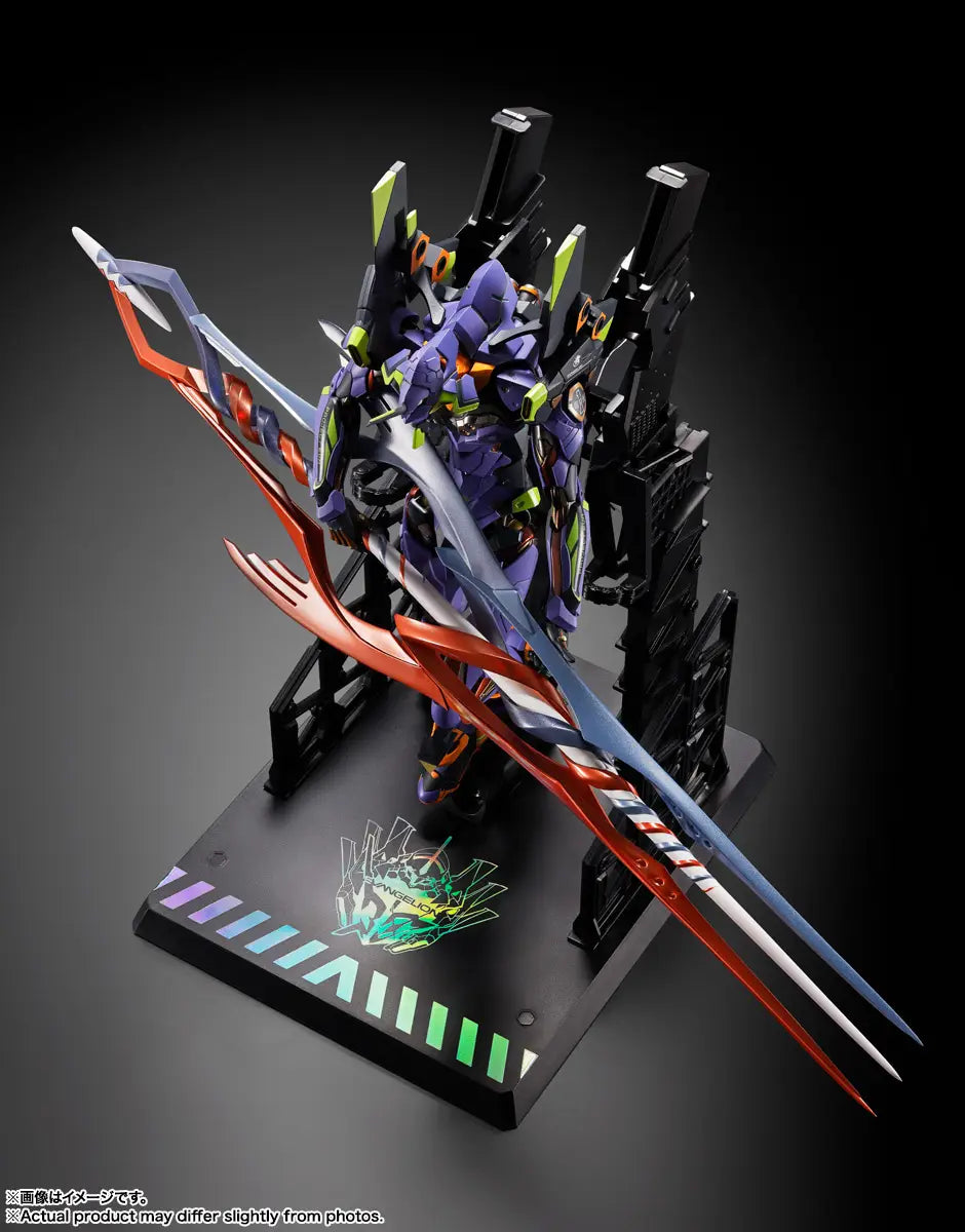 NEON GENESIS EVANGELION - EVANGELIOIN TEST TYPE-01 (UNIT-01) 30TH WITH THE SPEAR OF GAIUS TAMASHII NATIONS METAL BUILD FIGURE