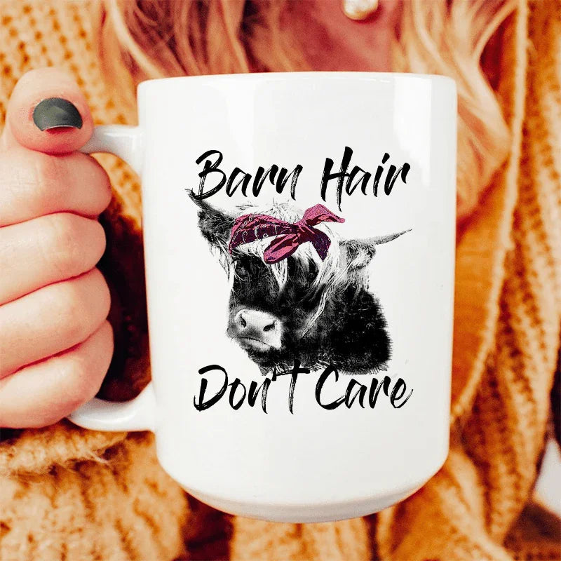Barn Hair Don't Care Ceramic Mug 15 oz - BIG FRENCHIES
