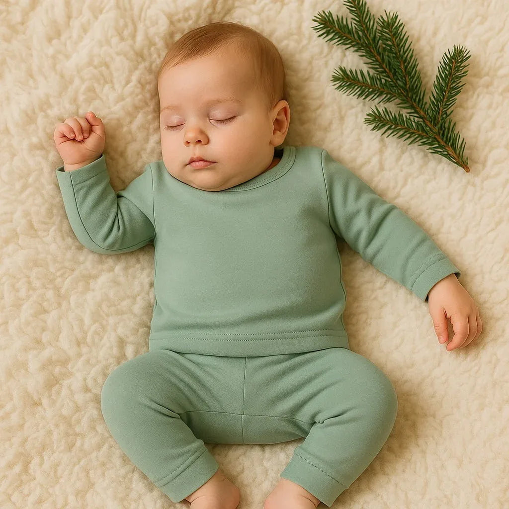 baby pajamas | Basil Green - BIG FRENCHIES