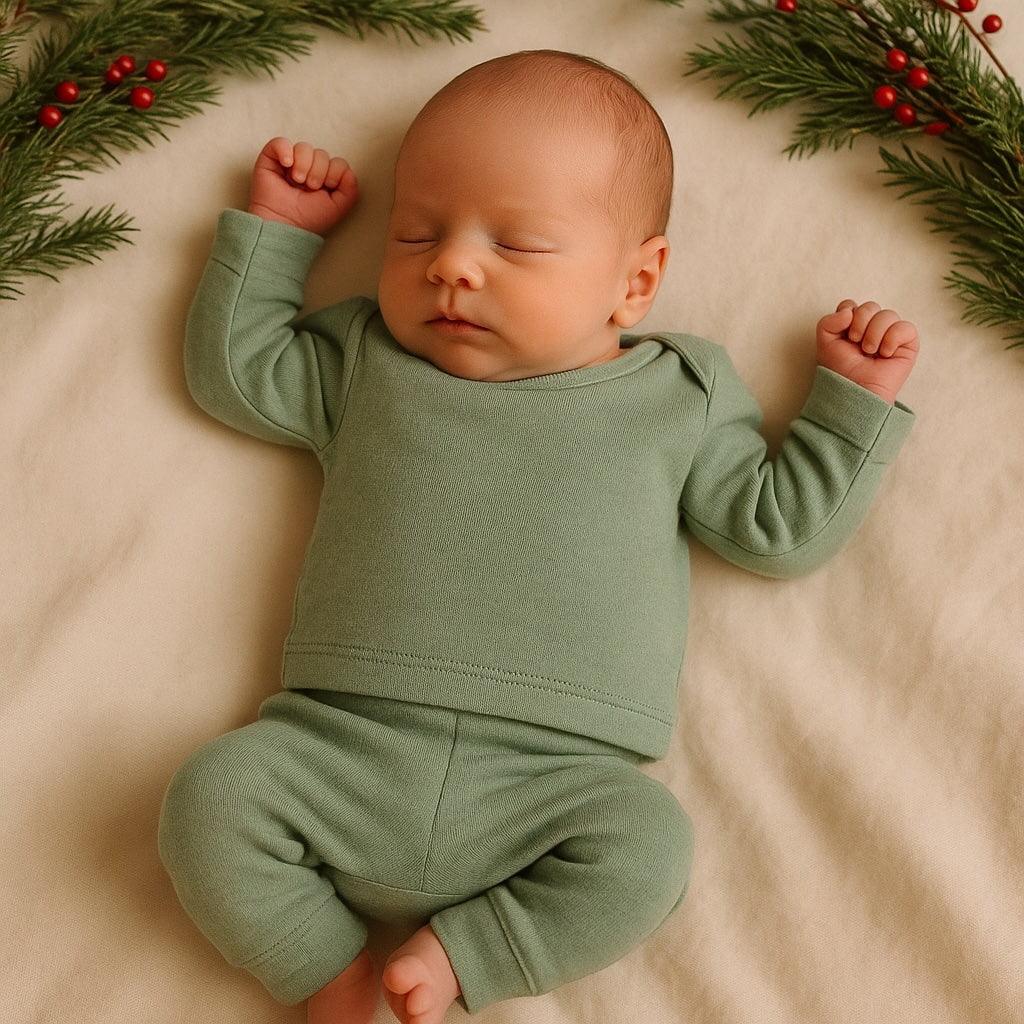 baby pajamas | Basil Green - BIG FRENCHIES