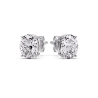 Classic Four Prong Oval Diamond Solitaire Stud Earrings (1.00 Ct - 10.00 Ct)