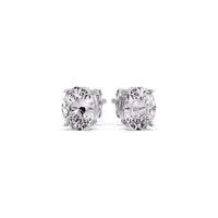 Classic Four Prong Oval Diamond Solitaire Stud Earrings (1.00 Ct - 10.00 Ct)