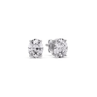 Classic Four Prong Oval Diamond Solitaire Stud Earrings (1.00 Ct - 10.00 Ct)