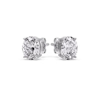Classic Four Prong Oval Diamond Solitaire Stud Earrings (1.00 Ct - 10.00 Ct)
