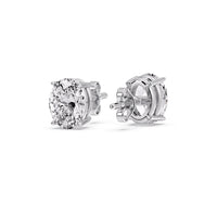 Classic Four Prong Oval Diamond Solitaire Stud Earrings (1.00 Ct - 10.00 Ct)