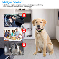 Dog Bark Collar Rechargeable Waterproof Beep Vibration Static Stimulation Bark Stopper Automatic Identification Collar W