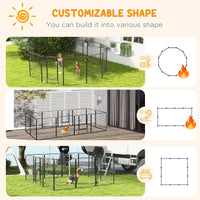 Dog Pen with Gate, 12 Panels Puppy Playpen, Dog Fence, 39"H