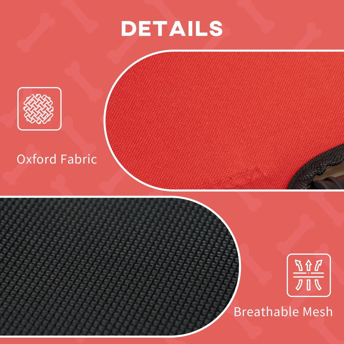 48 In X 36 In Elevated Dog Cot Cooling Pet Bed With UV Protection Canopy Shade, Portable Raised Outdoor Dog Bed, Heavy D