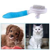 Self Cleaning Slicker Brush - Cat Brush Skin-Friendly Deshedding Grooming Massaging Tool For Long & Short Haired Pets, C