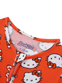 PoshTOT Sanrio Hello Kitty Red Bamboo Baby Convertible Zippy Romper