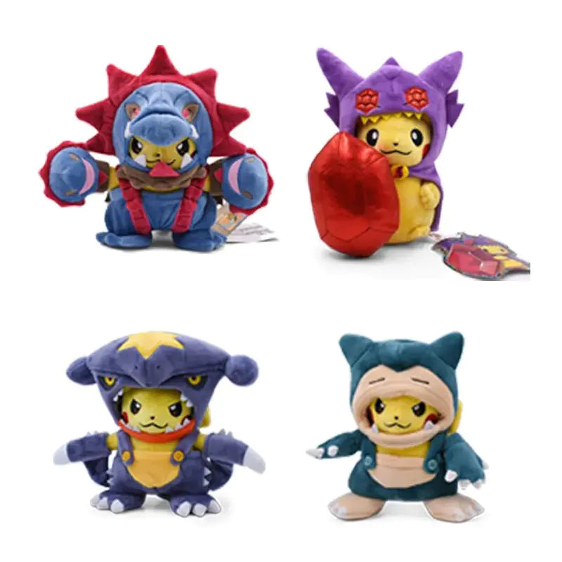 24 Pcs Pokemon Pikachu Cosplay Toys Charizard Snorlax Garchomp Tyranitar Hydreigon Anime Stuffed Plush Cartoon Peluche Dolls - # BOT&G512610001