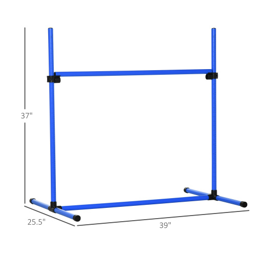 4-piece Dog Agility Training Equipment With Height-adjustable Jumping Poles