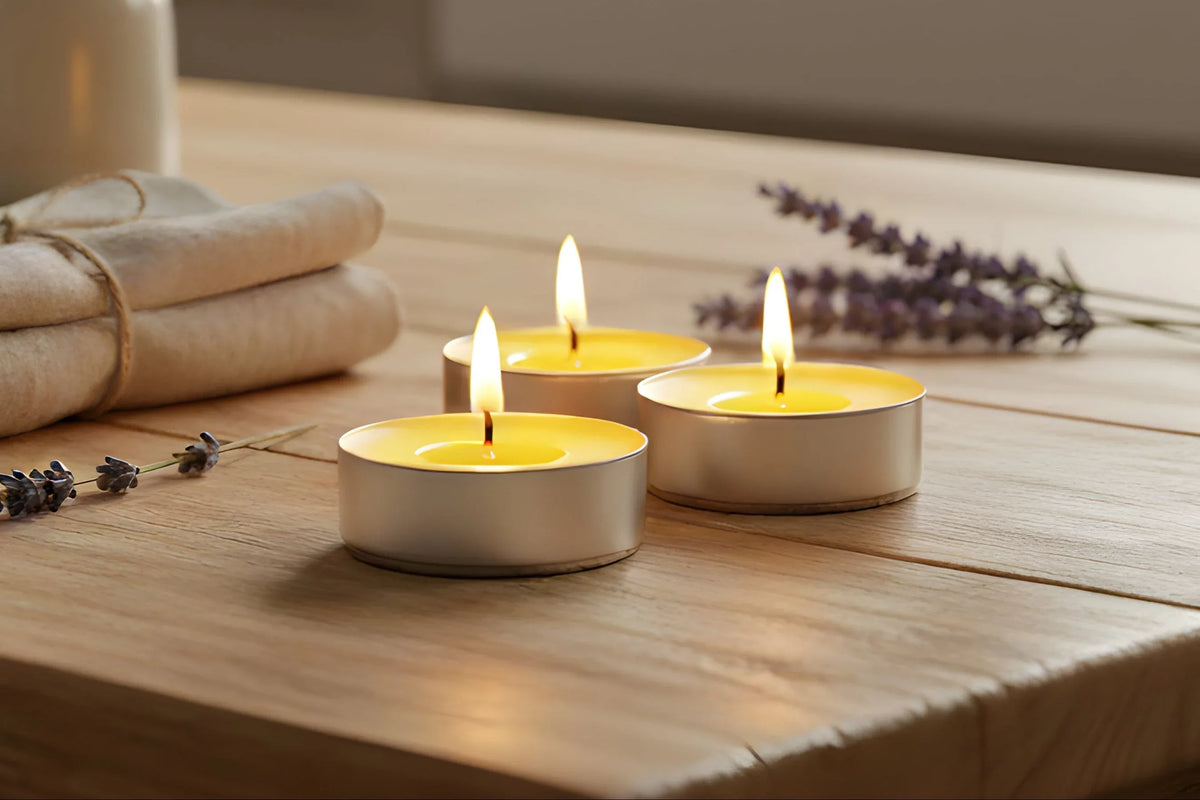 Tealight Beeswax Candles Aluminum Cups BULK - BIG FRENCHIES