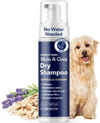 Dog Dry Shampoo Waterless No Rinse Oatmeal Lavender Itch Odor Relief 8oz