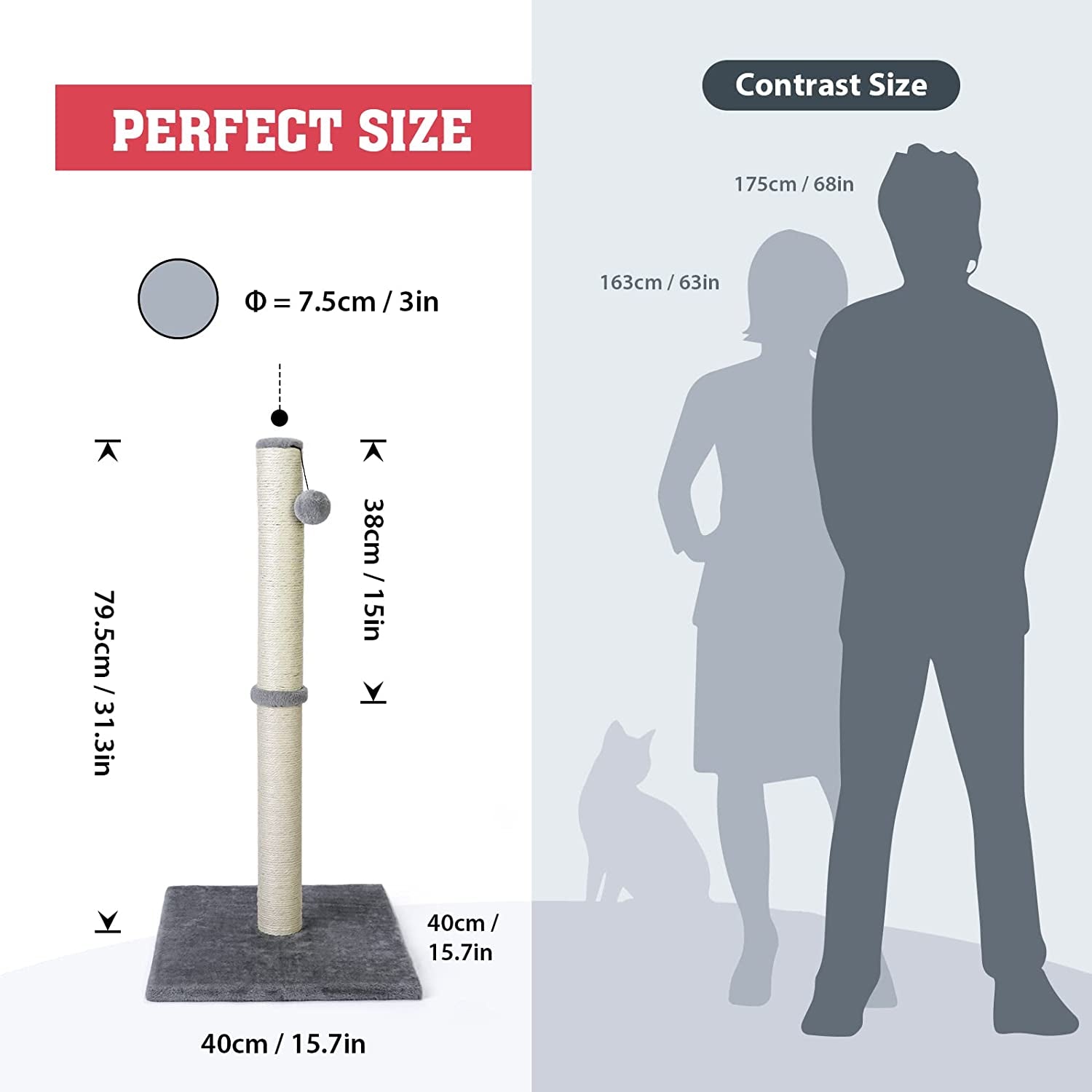 31'' Tall Cat Scratching Post - BIG FRENCHIES
