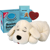 Heartbeat Dog Toy For Puppies, Real Feel Heartbeat, Calming Sleep Aid And Crate Training Comfort Toy With Heat Pack, Cre