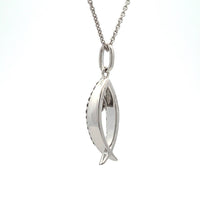 .17ct Cross Religious Pendant Sterling Silver 10KT Gold