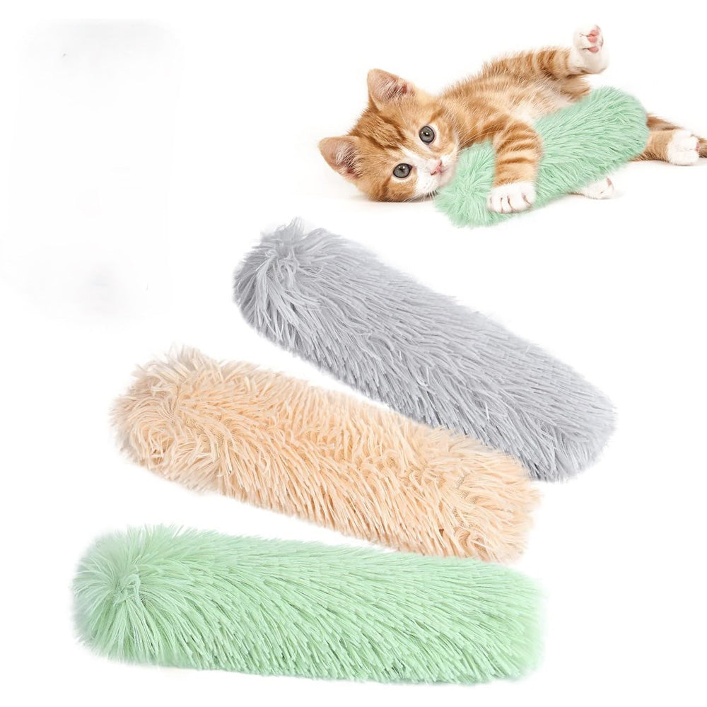 3 Pack Catnip Kicker Toys For Indoor Cats, Soft Plush Cat Kick Stick With Crinkle Paper, Interactive Cat Toy To Stimulat