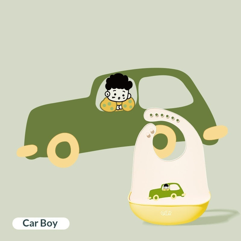 Baby Waterproof And Stain-resistant Food-grade Silicone Bib