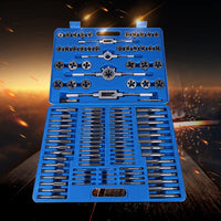110pcs Set M2 M18 Screw Nut Thread Taps Dies With Wrench Handle Heavy Duty Hand Tool Kit