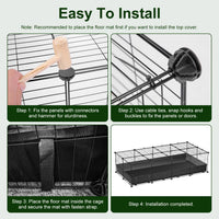 DIY Assemble Metal Small Pet Play Enclosure Multiple Layout Options,Small Animal Playpen DIY Metal Pet Enclosure with 20