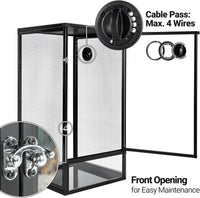 34 Gal Reptile Cage Screen Terrarium Front Opening 2 Sizes