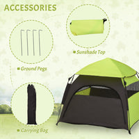 Pop Up Dog Tent for Extra Large and Large Dogs, Portable Pet Camping Tent with Carrying Bag for Beach, Backyard, Home, G