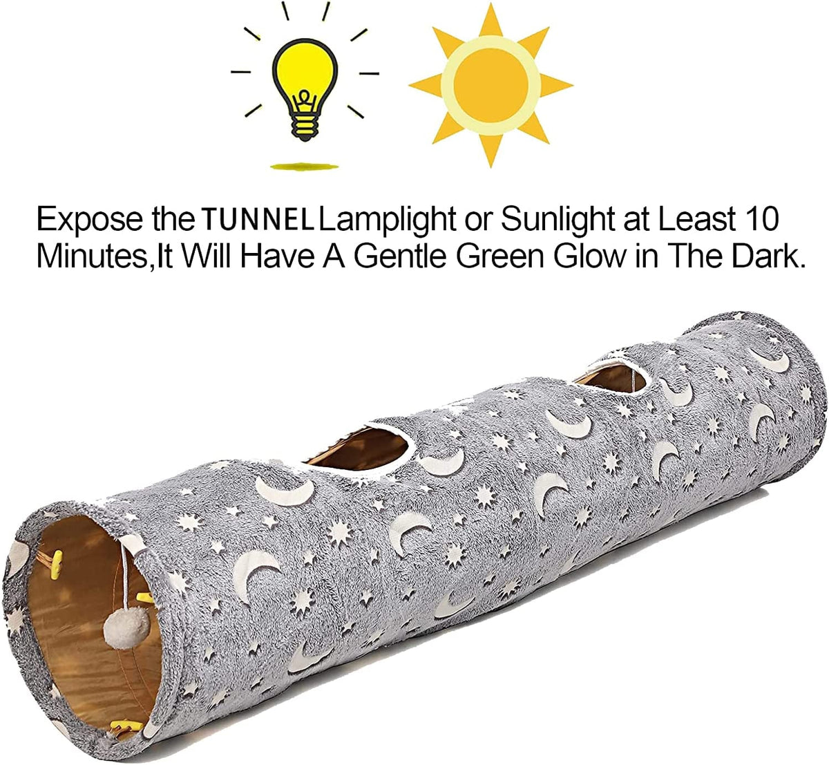 Cat Tunnel Tube with Plush Ball Toys Collapsible - BIG FRENCHIES