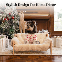 Cat Sofa Bed, Soft Plush Pet Sofa With Removable And Washable Cover, Non-slip Edge, Suitable For Indoor Cats And Small D