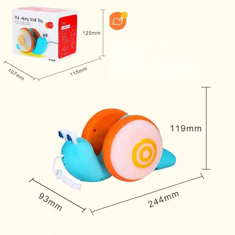 MEACAOFG Snail leash toys electric reptile fibre rope luminous 1-2 years old 3 children educational boys girls baby net red