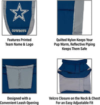 NFL Puffer Vest for Dogs & Cats – All Teams, XS–3XL